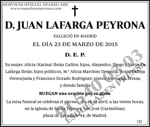 Juan Lafarga Peyrona